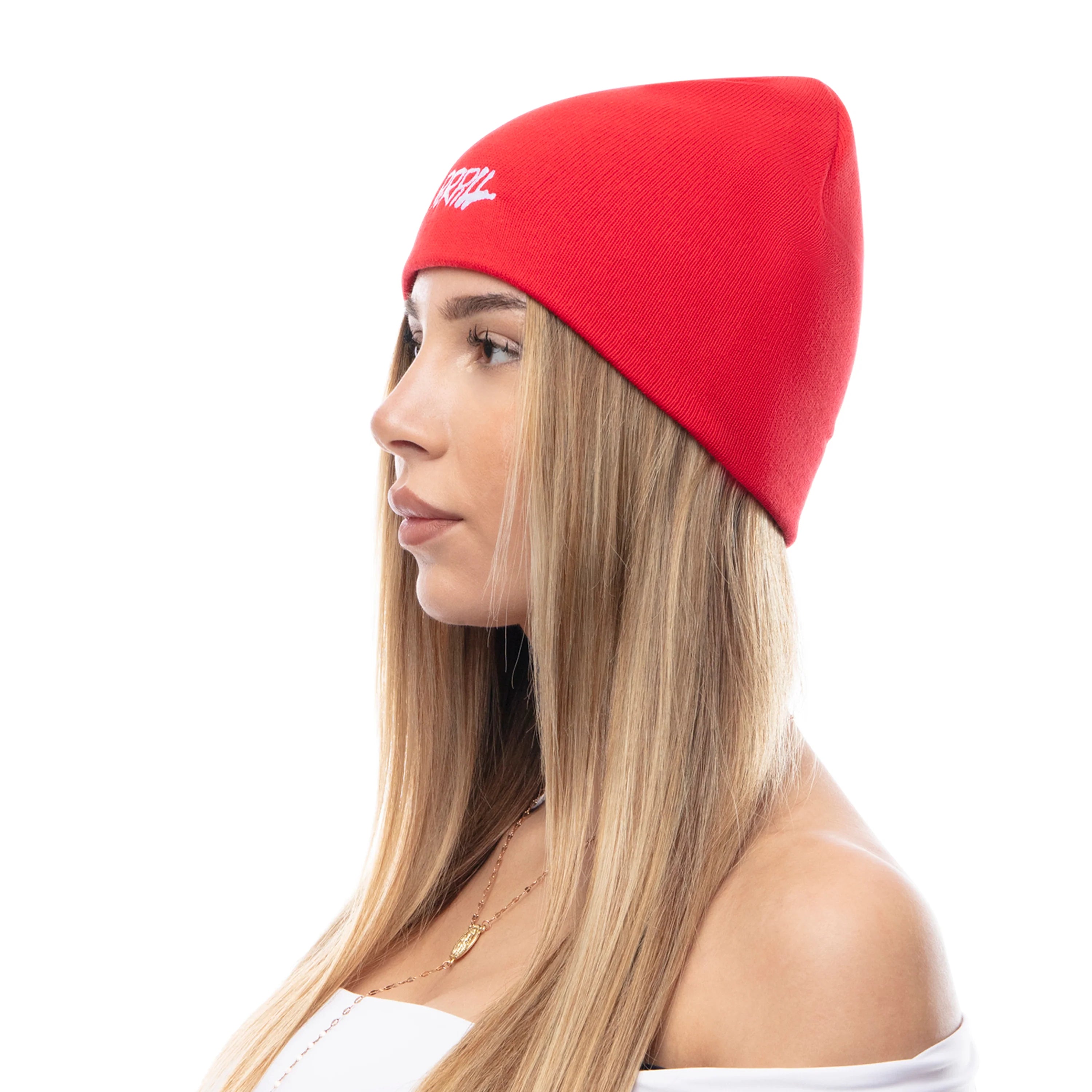 PURPILL EMBROIDERY BEANIE RED