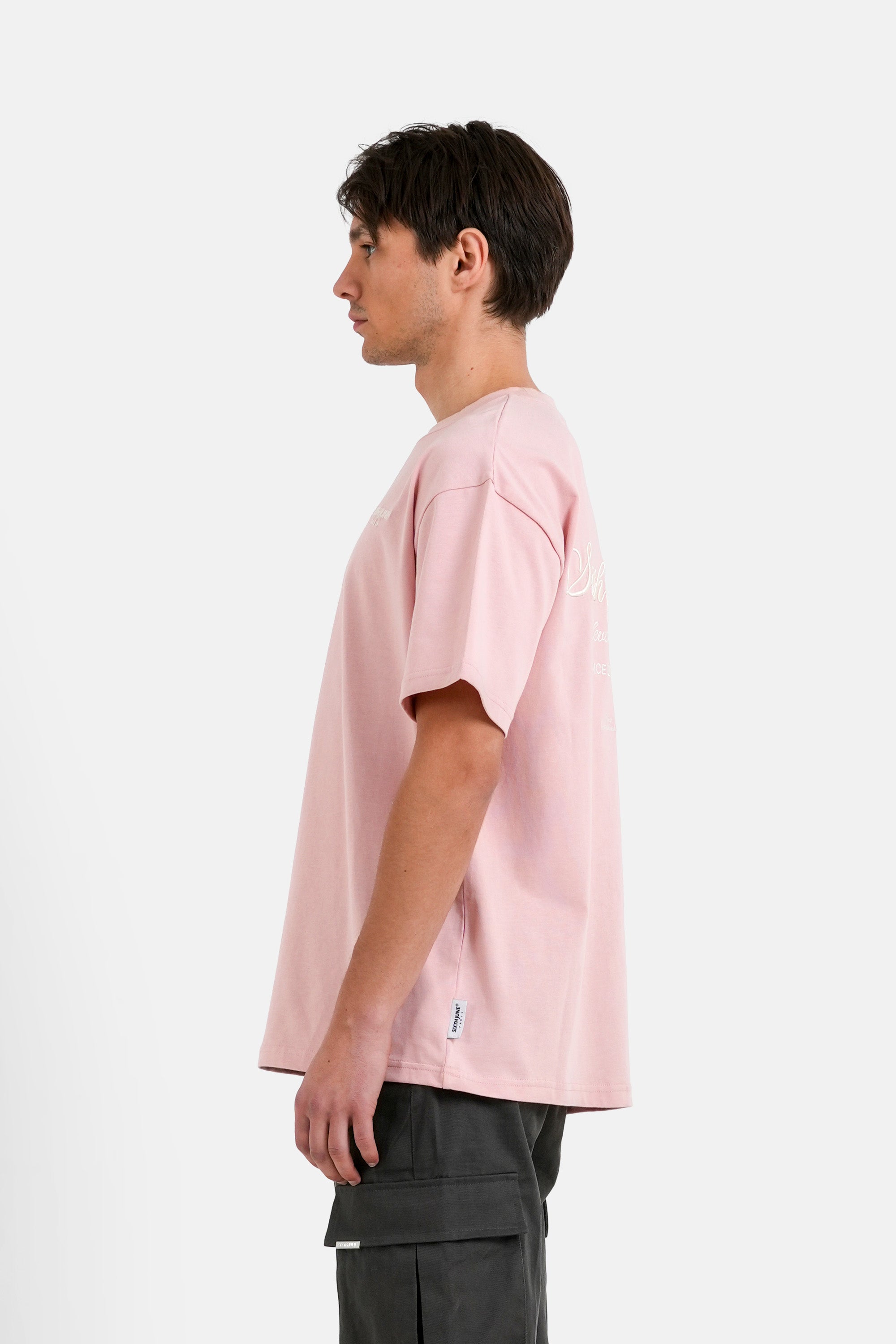SIXTH JUNE ELEVATE EMBROIDERY S/S T-SHIRT PINK