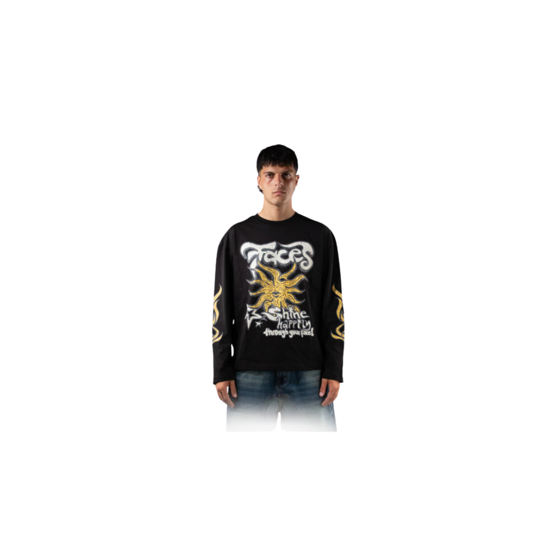 FACES VINTAGE SUNLIGHT LONGSLEEVE BLACK
