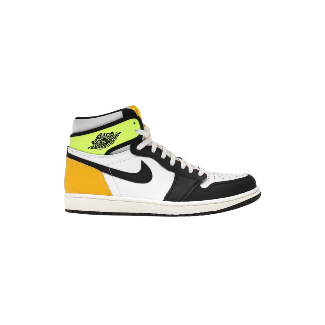 JORDAN 1 RETRO HIGH WHITE BLACK VOLT UNIVERSITY GOLD
