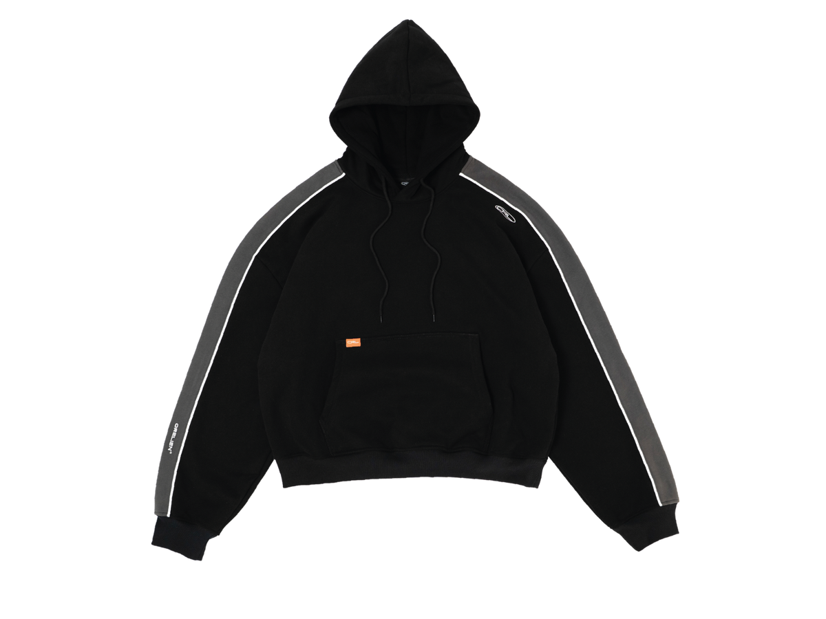 ORELIEN PANELED HOODIE BLACK