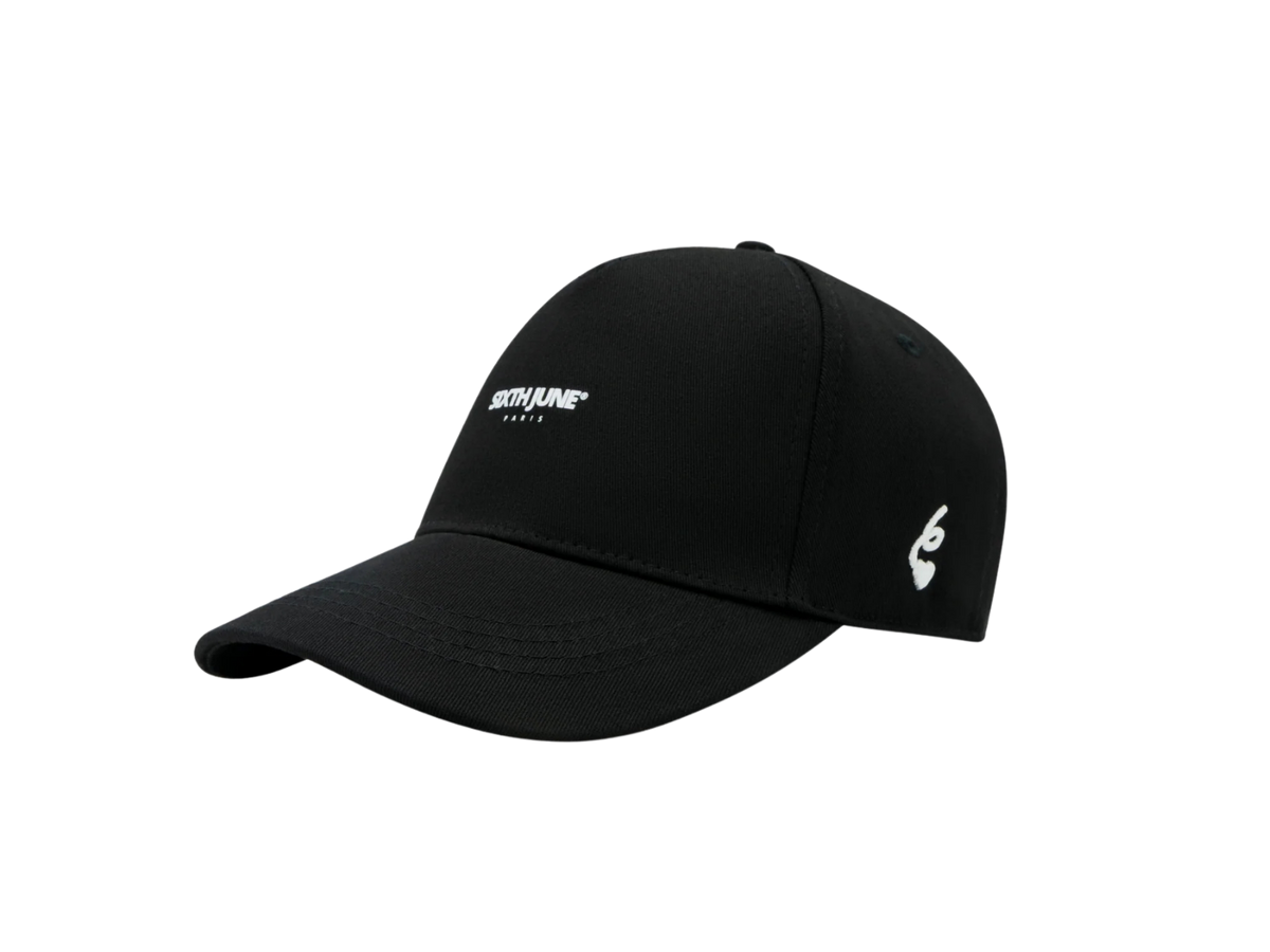 SIXTH JUNE HEART PRINTED CAP BLACK