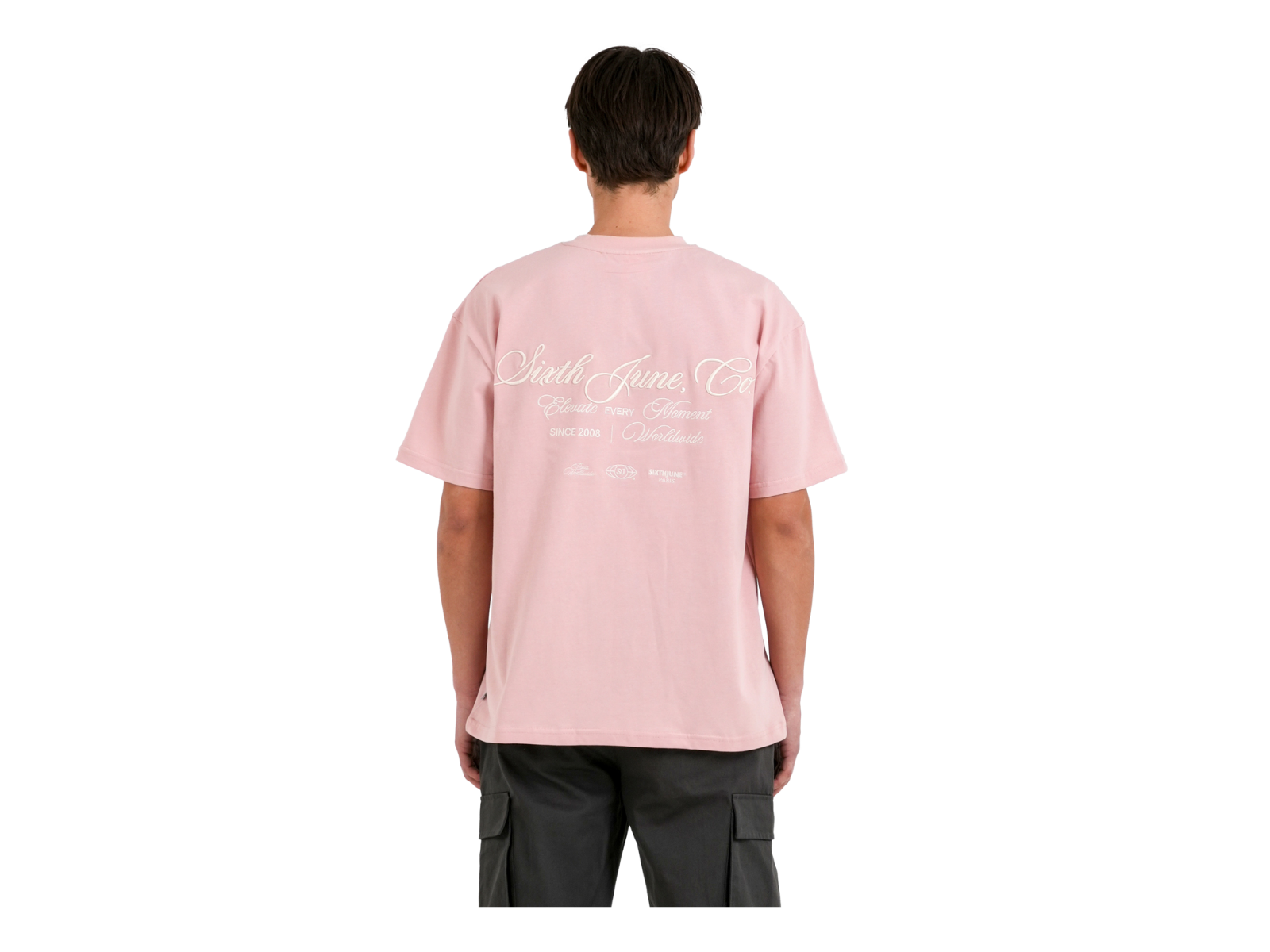 SIXTH JUNE ELEVATE EMBROIDERY S/S T-SHIRT PINK