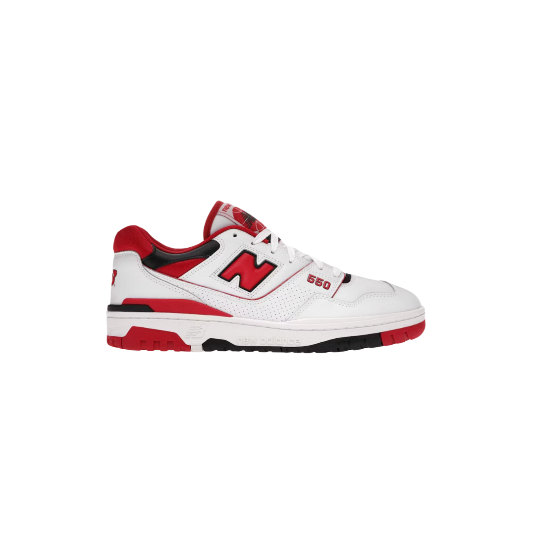 NEW BALANCE 550 WHITE RED BLACK