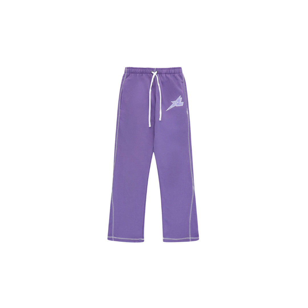 LUKAMACHAIN STARLINE PURPLE FLARED JOGGER