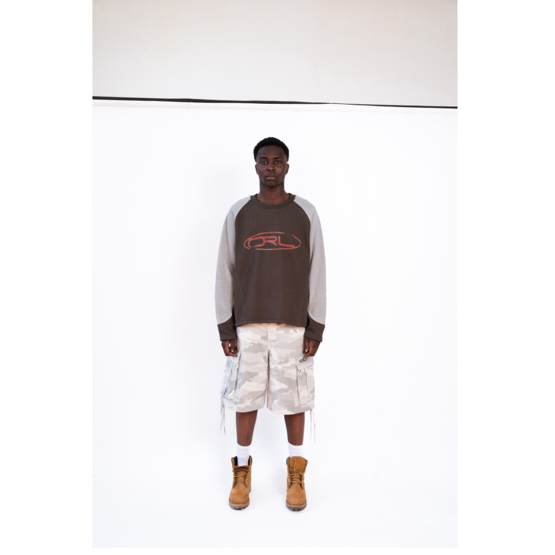 ORELIEN REVERSIBLE WAFFLE LONG SLEEVE