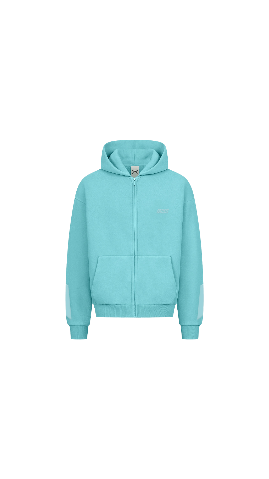 FACES CLOUDED ZIPPER TIFFANY BLUE