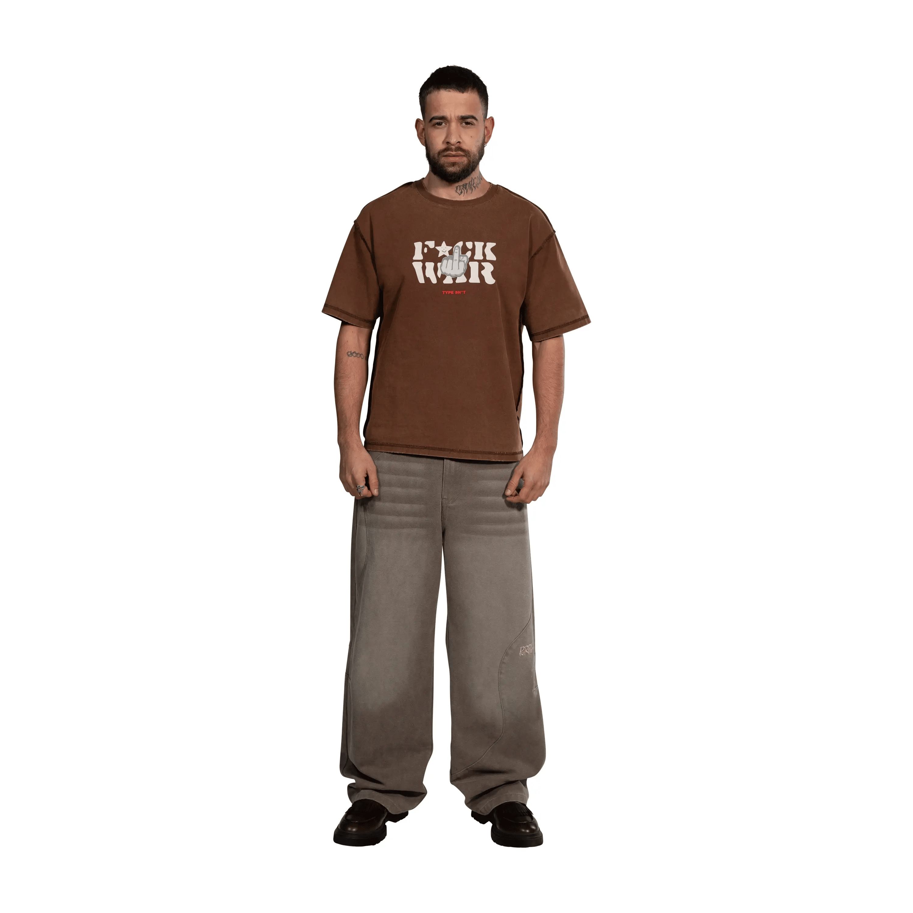 PURPILL FW*R TEE WASHED MOCHA