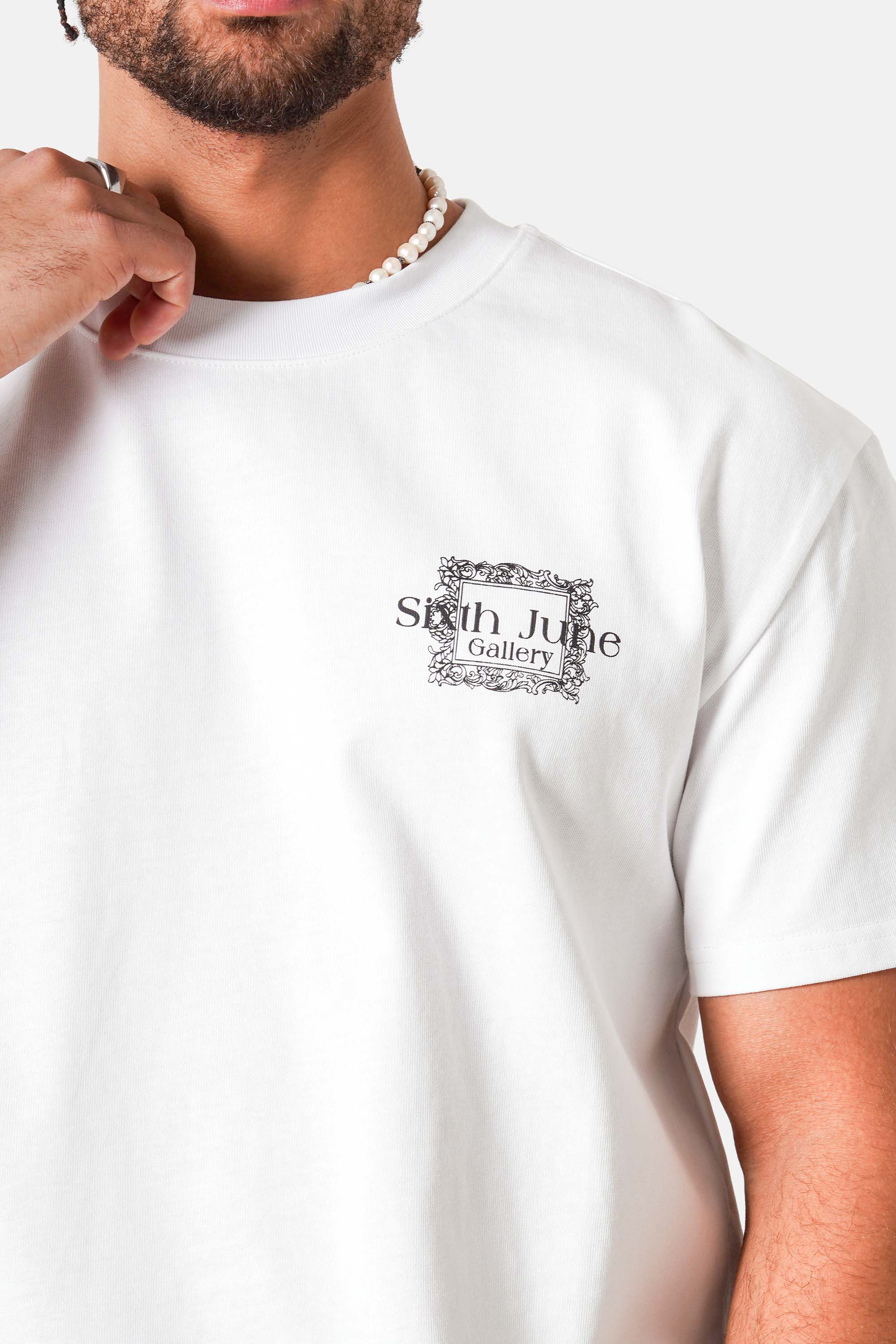 TEE-SHIRT SIXTH JUNE EMBROIDERY S/S BLANC