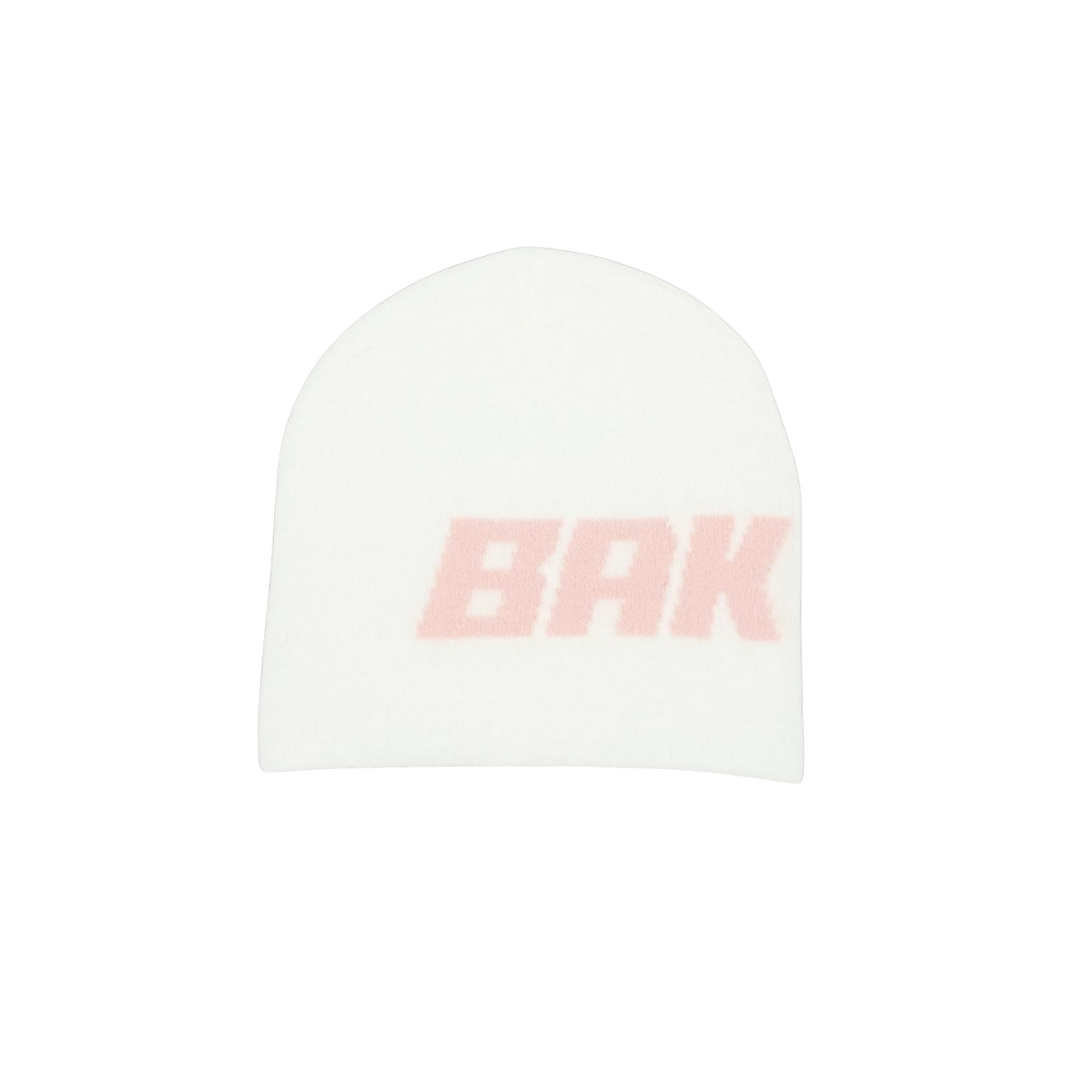 BAKLAIN BEANIE 2.0. WHITE PINK