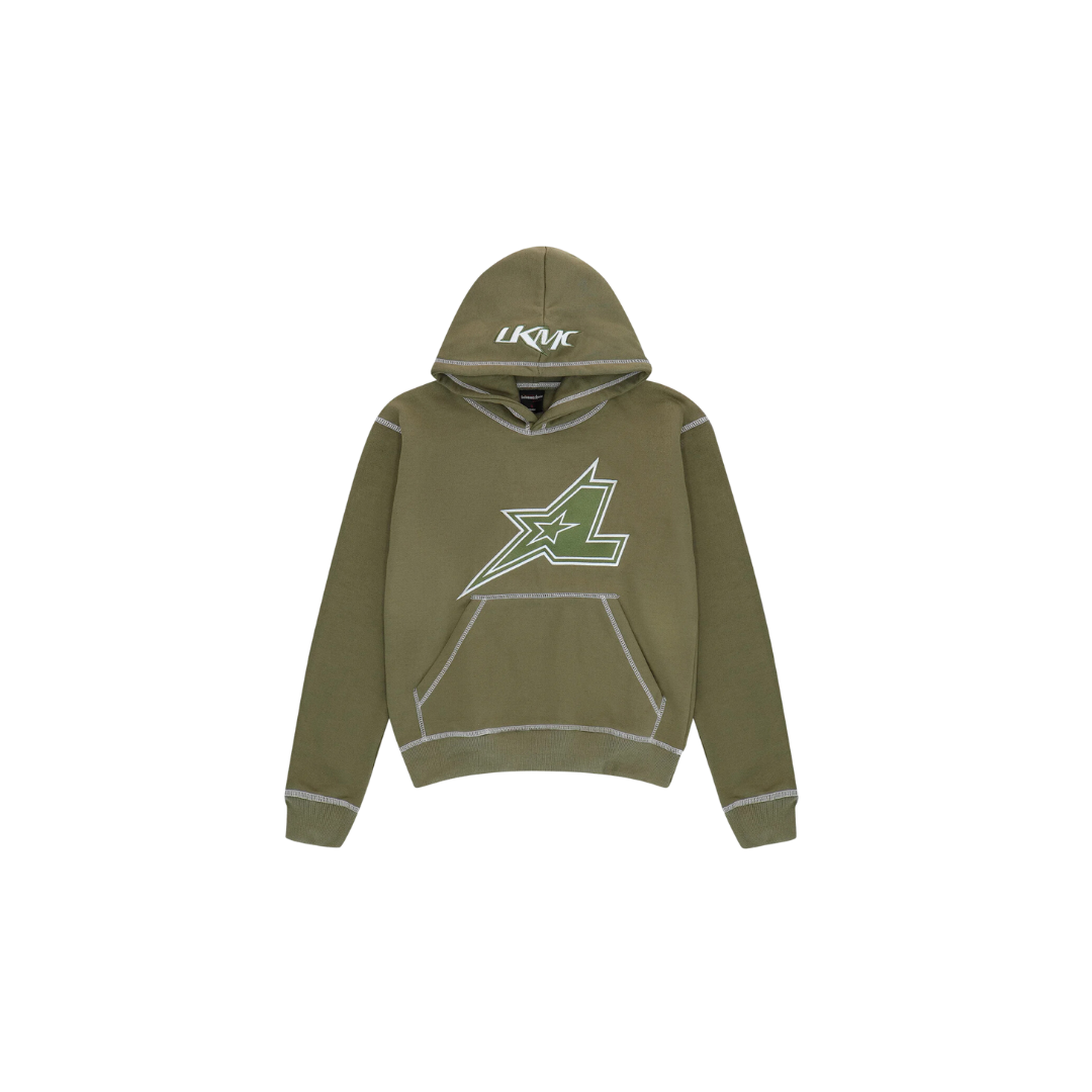 LUKAMACHAIN STARLINE GREEN HOODIE