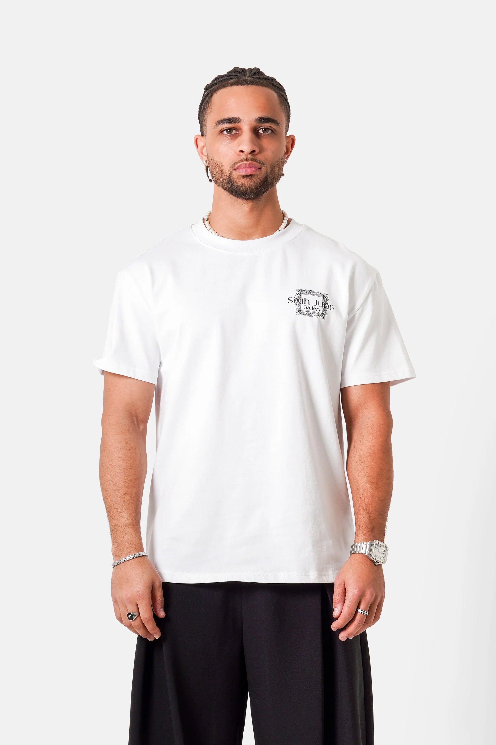 TEE-SHIRT SIXTH JUNE EMBROIDERY S/S BLANC