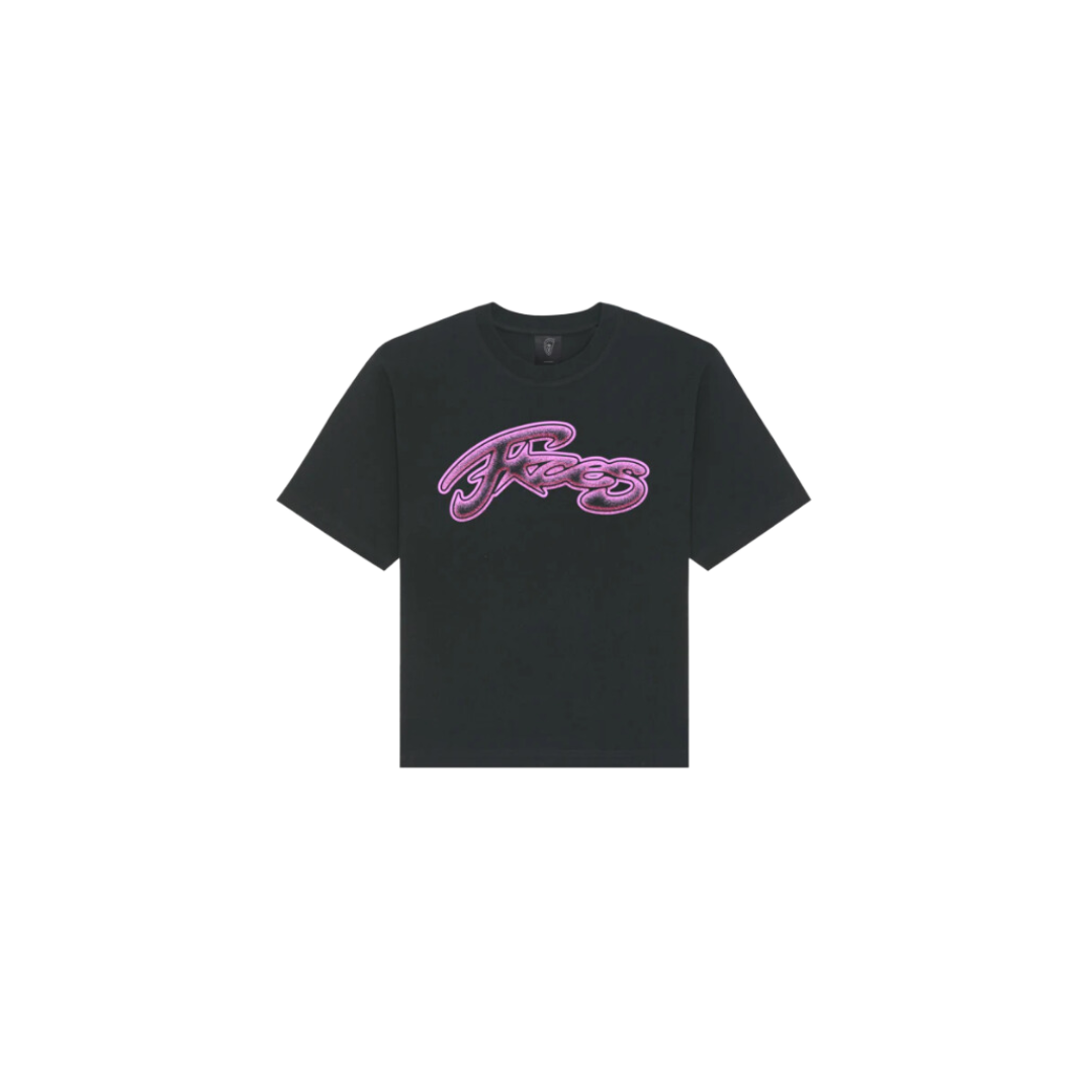 FACES HEAVY OVERSIZED BURNED SPRAY SHIRT PURPLE RED