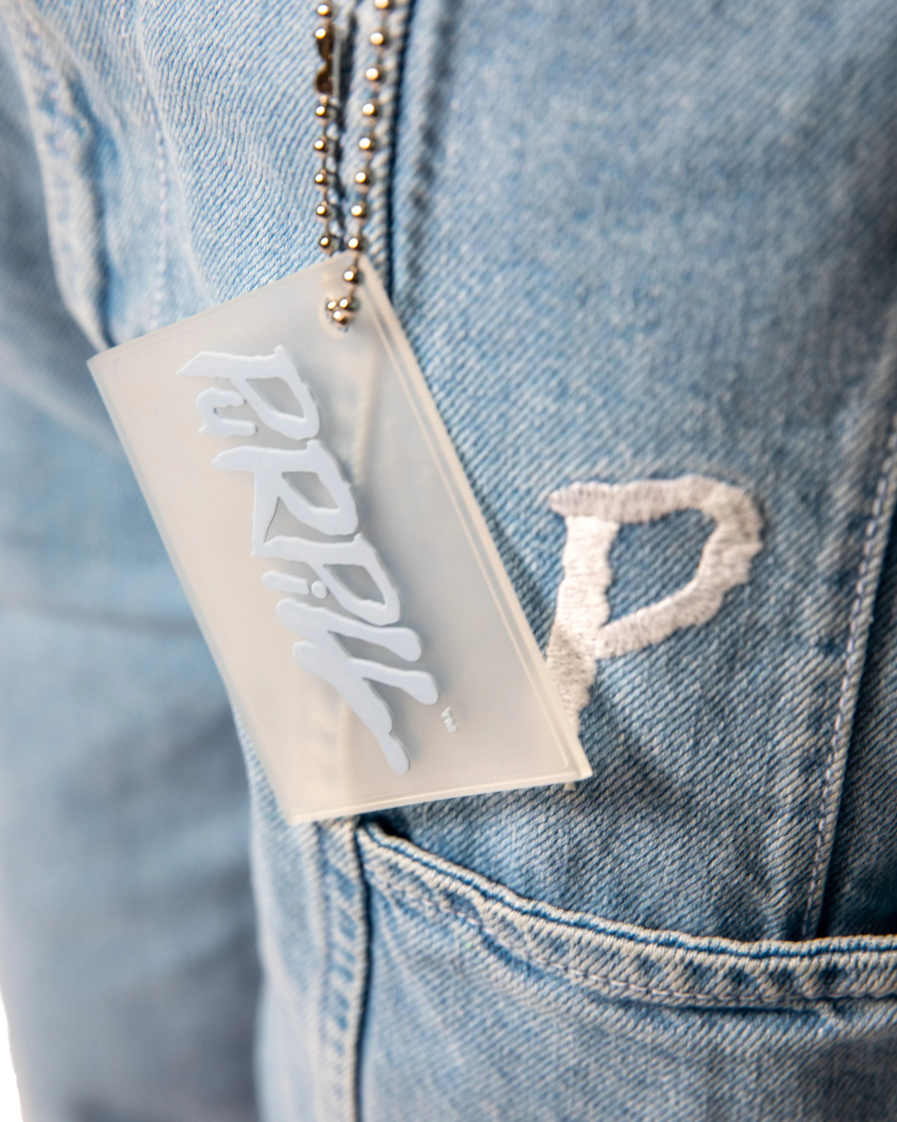 PURPILL DENIM CARGO SHORTS SKY BLUE