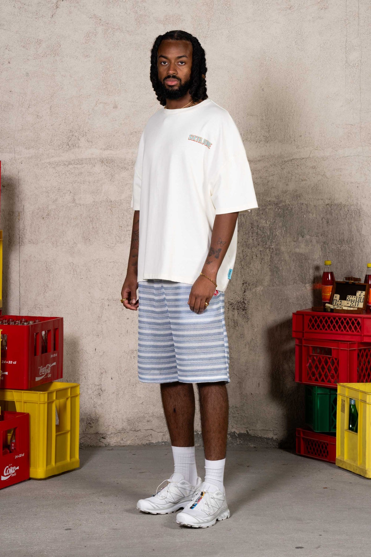 TEE-SHIRT SIXTH JUNE EMBROIDERY S/S BLANC