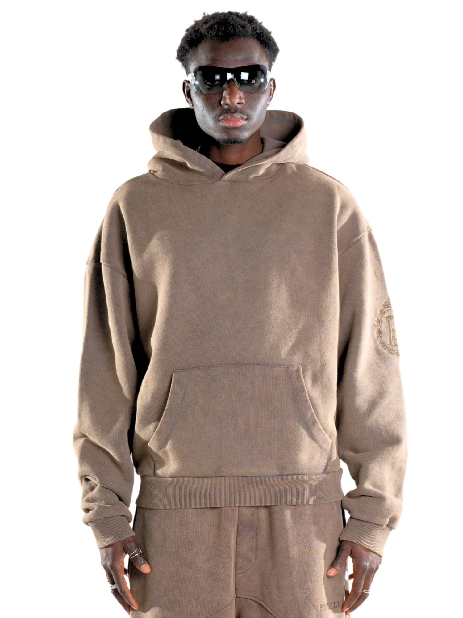 "F" HORSE HOODIE BROWN