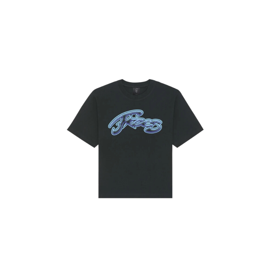 FACES HEAVY OVERSIZED BURNED SPRAY SHIRT BLUE SAX