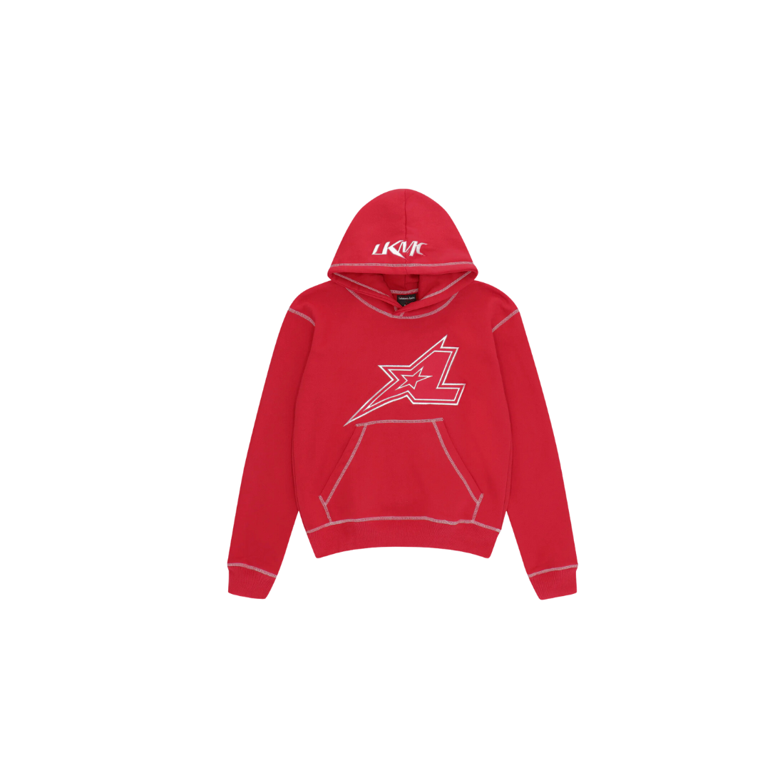 LUKAMACHAIN STARLINE RED HOODIE