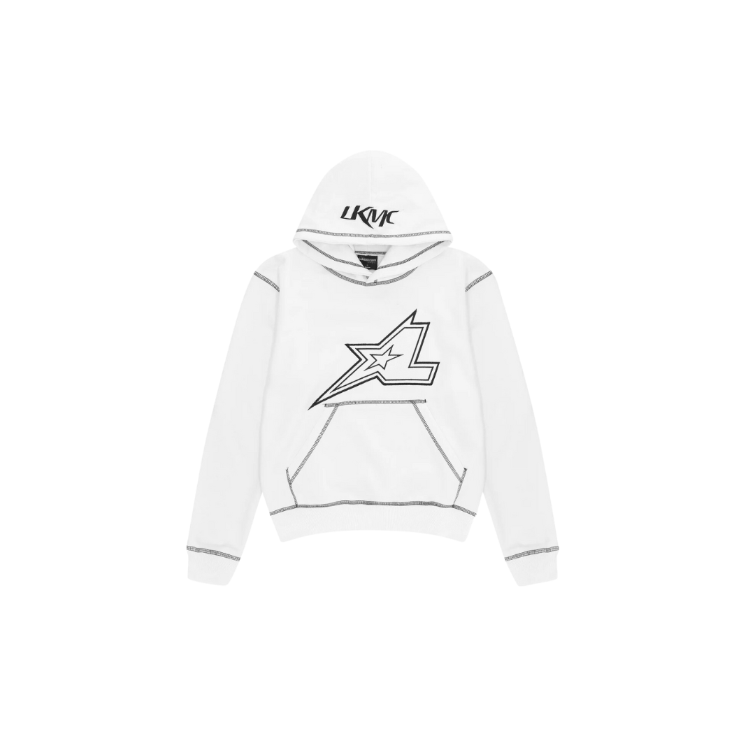 LUKAMACHAIN STARLINE WHITE HOODIE
