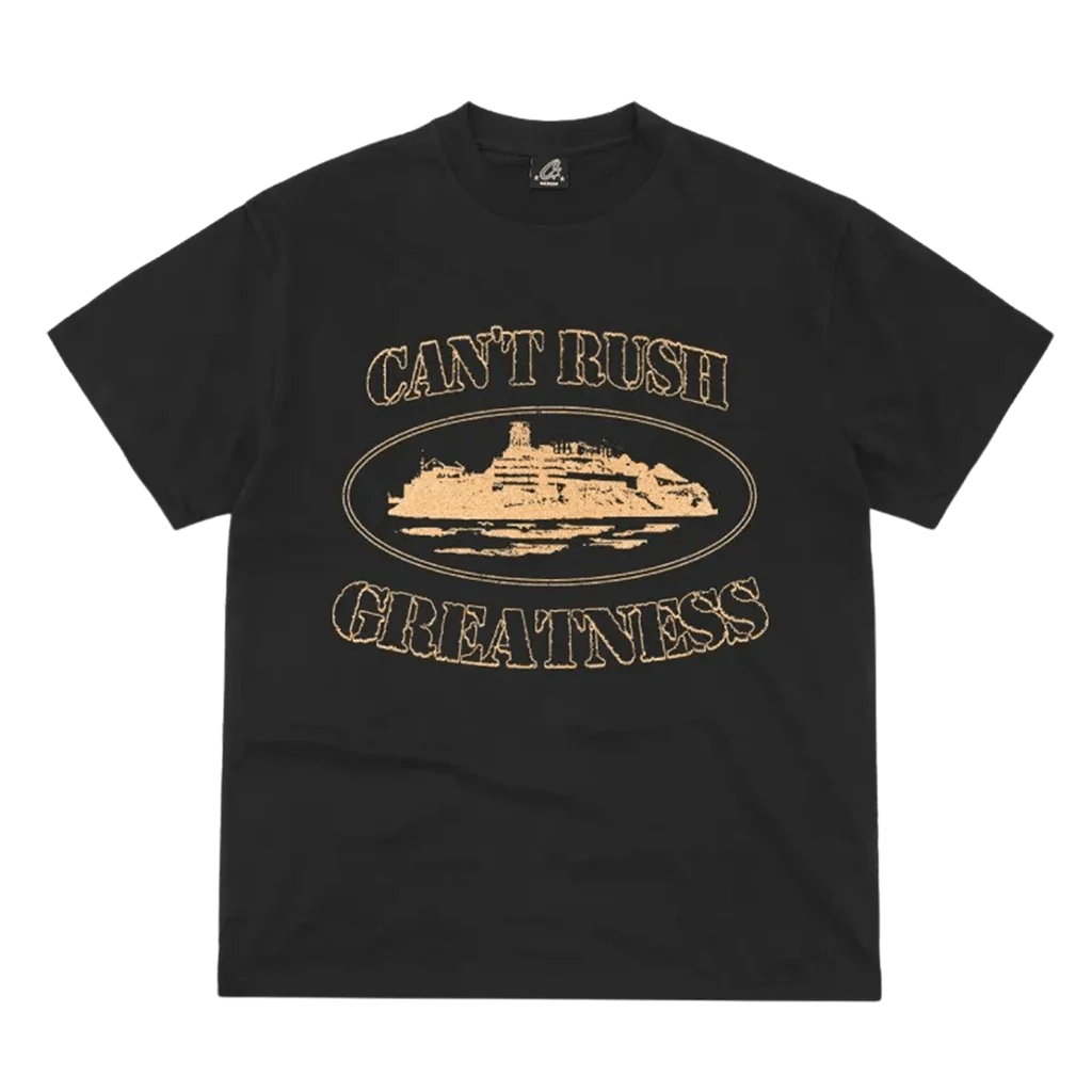 CORTEIZ CAN'T RUSH GREATNESS BLACK T-SHIRT