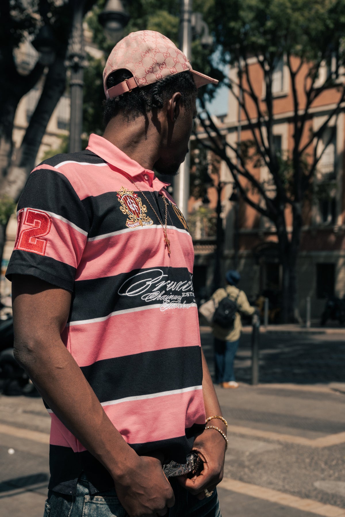 Lukamachain Polo 3Hunna - Pink Striped