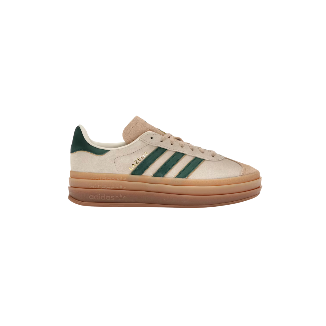 ADIDAS GAZELLE BOLD MAGIC BEIGE COLLEGIATE GREEN