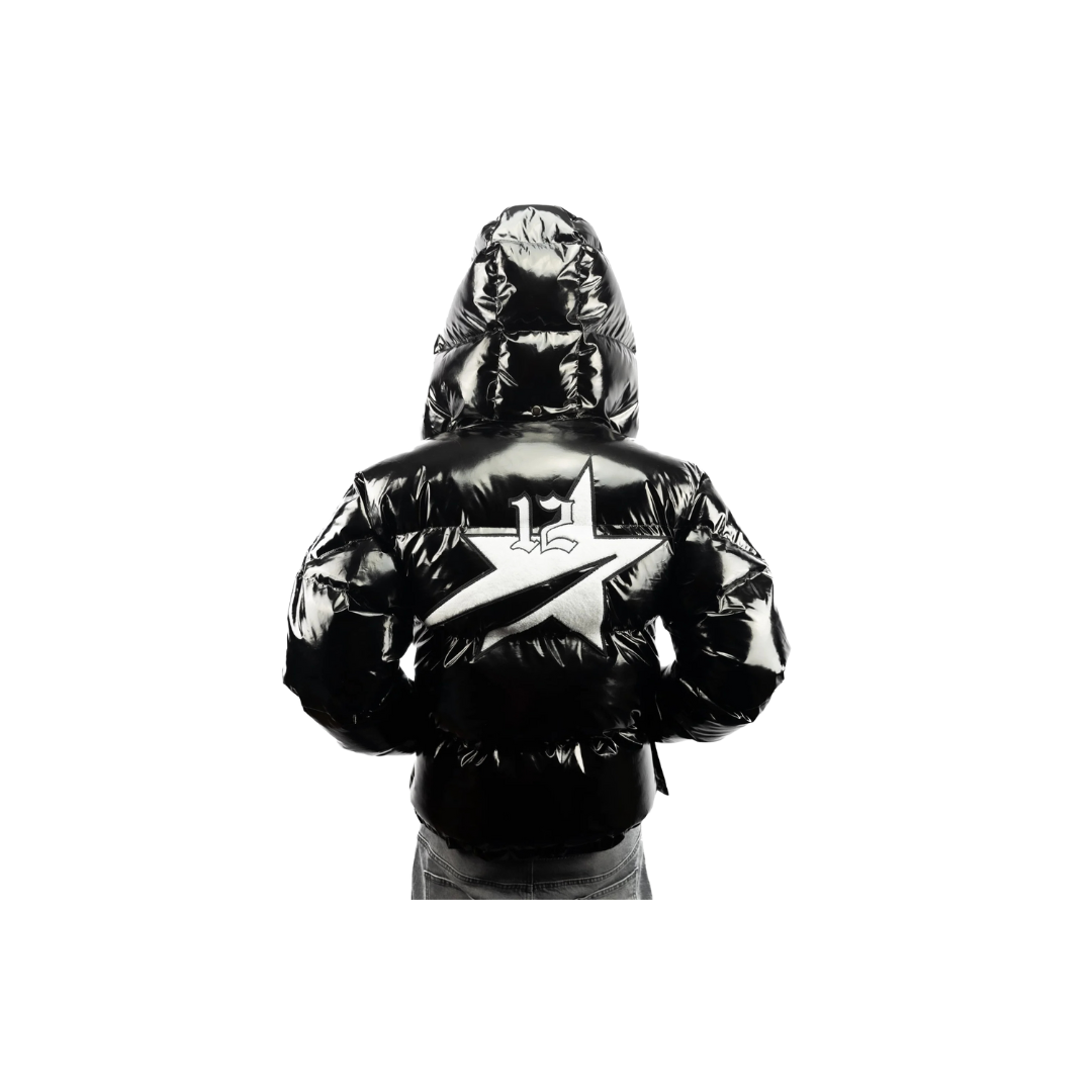 LUKAMACHAIN PUFFER JACKET BLACK LOGO