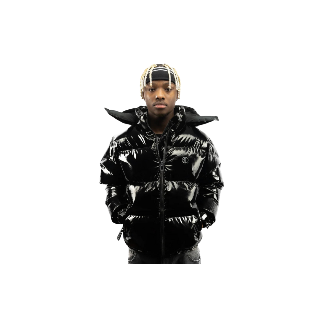 LUKAMACHAIN PUFFER JACKET BLACK LOGO