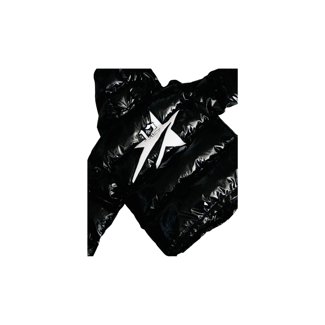 LUKAMACHAIN PUFFER JACKET BLACK LOGO