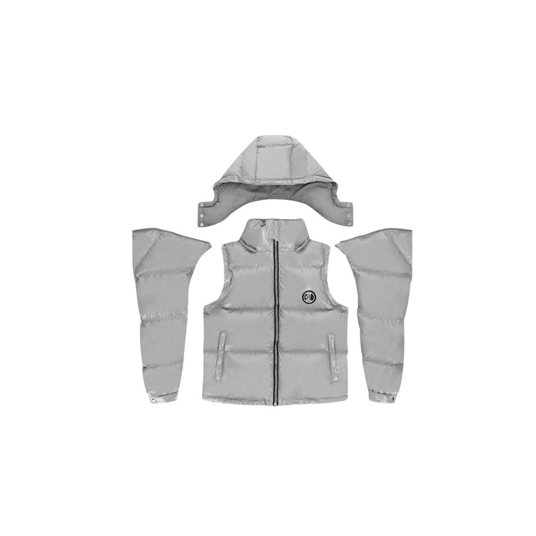 LUKAMACHAIN PUFFER JACKET GREY GRAFFITI