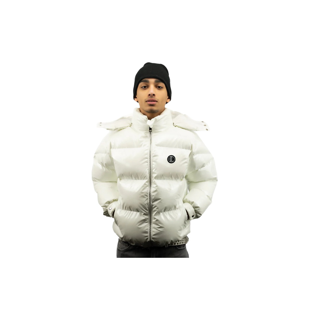 LUKAMACHAIN PUFFER JACKET WHITE LOGO