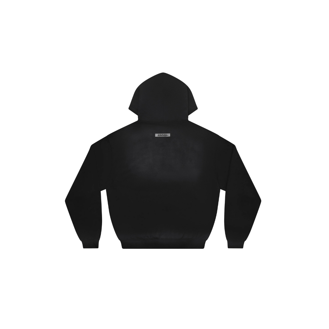 PURPILL WASHED ZIP HOODIE - BLACK