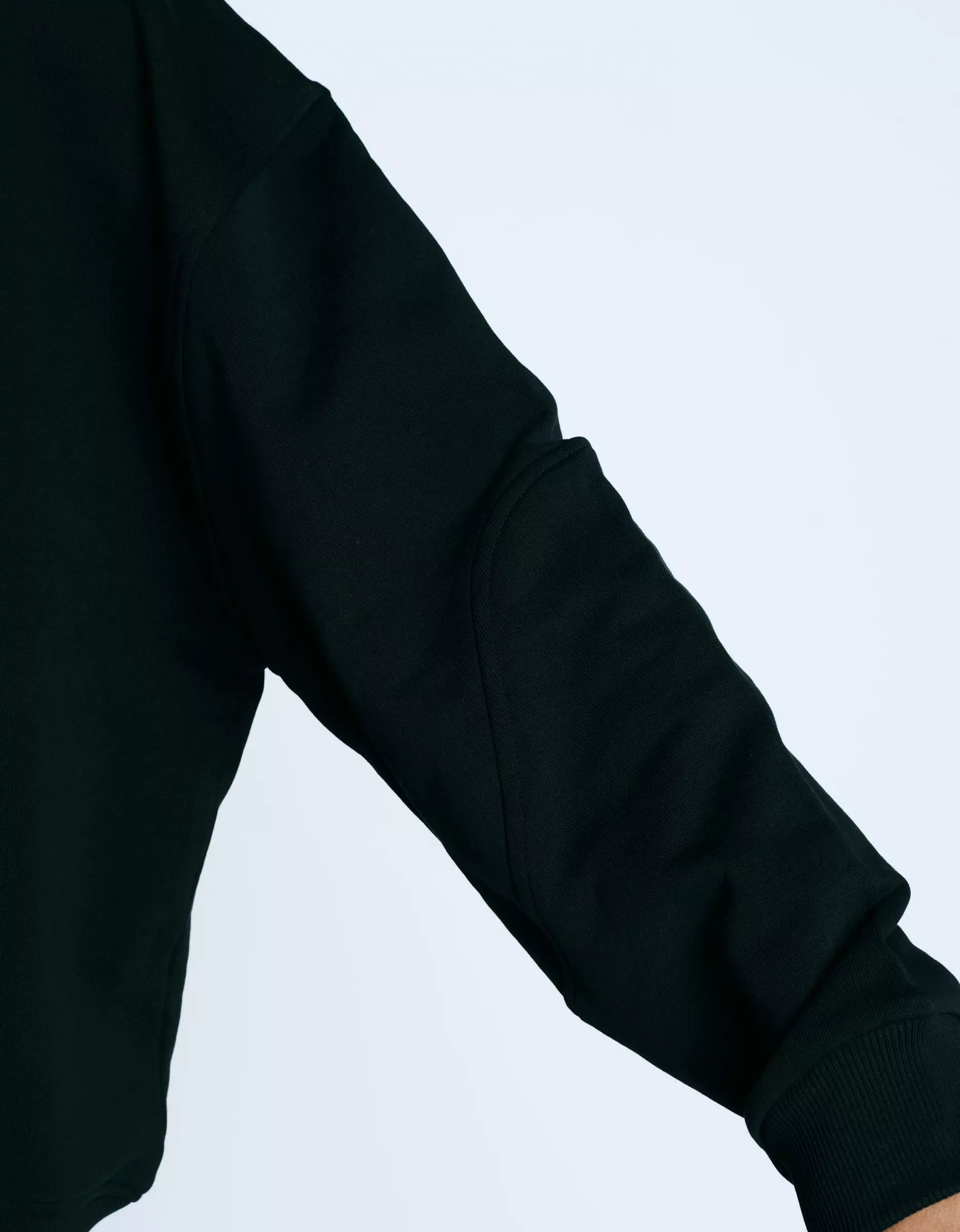 LEVTIC INITIAL PIN ZIP HOODIE - BLACK