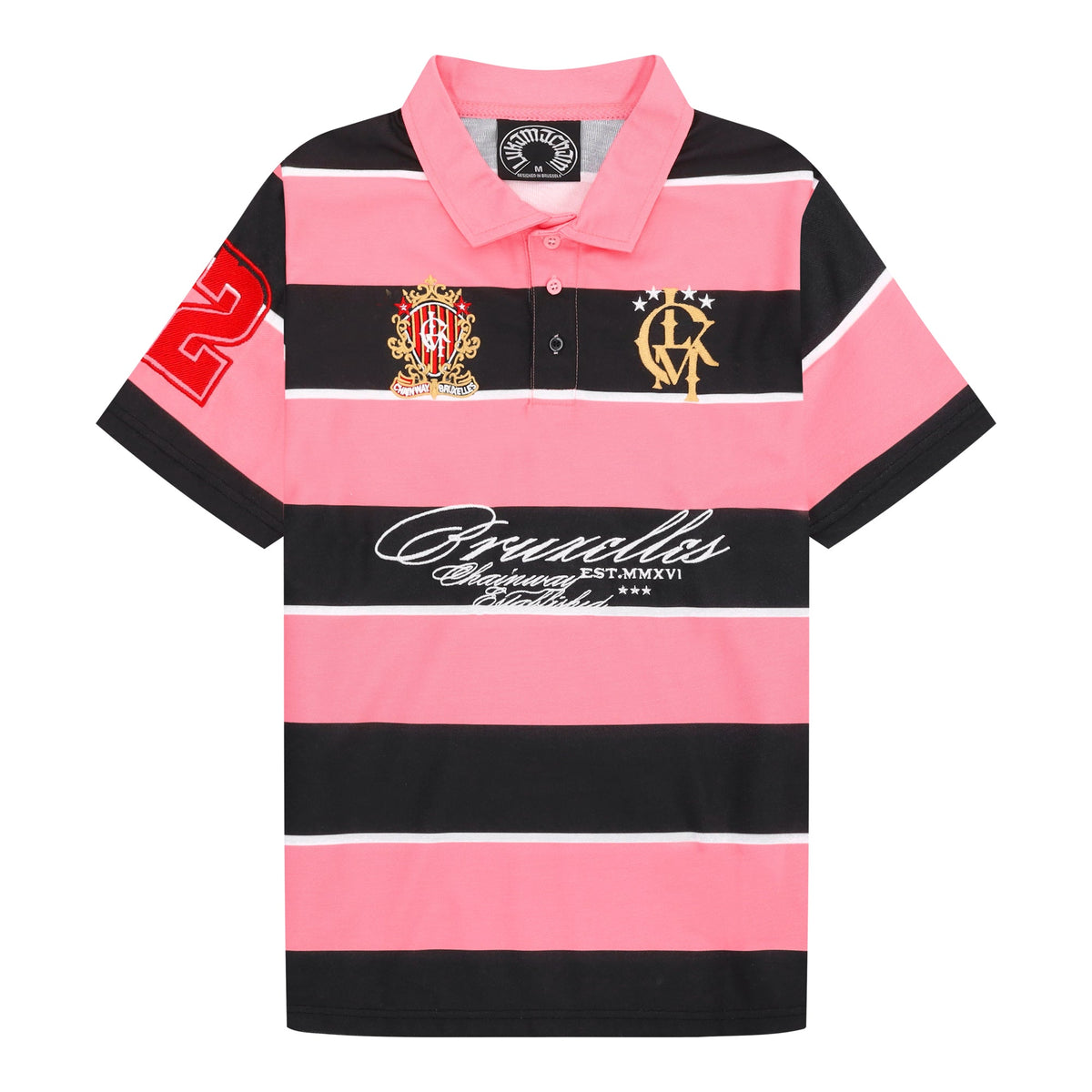 Lukamachain Polo 3Hunna - Pink Striped