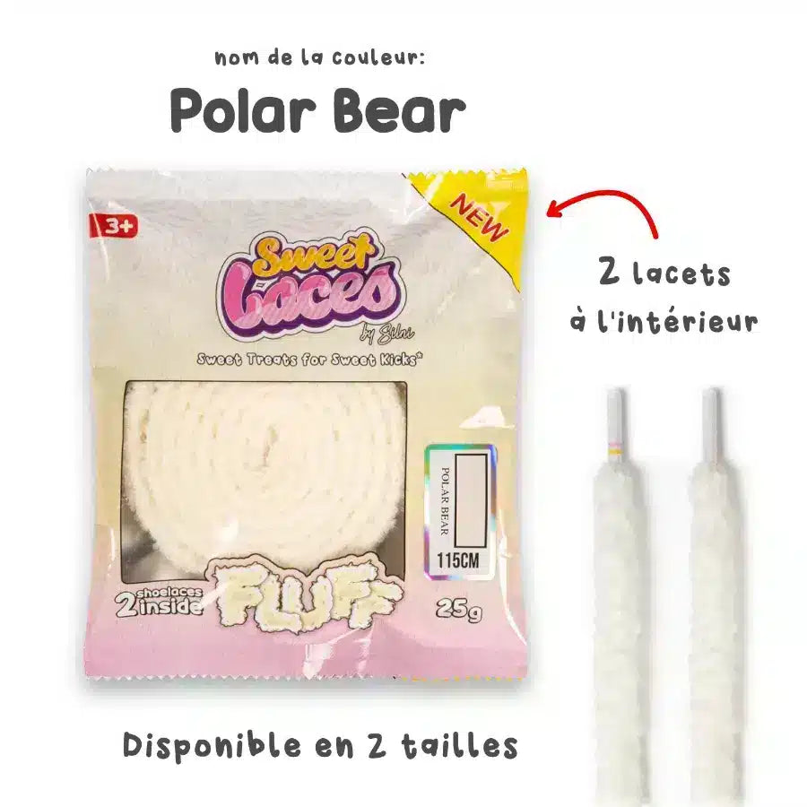 SWEET LACES FLUFFY POLAR BEAR