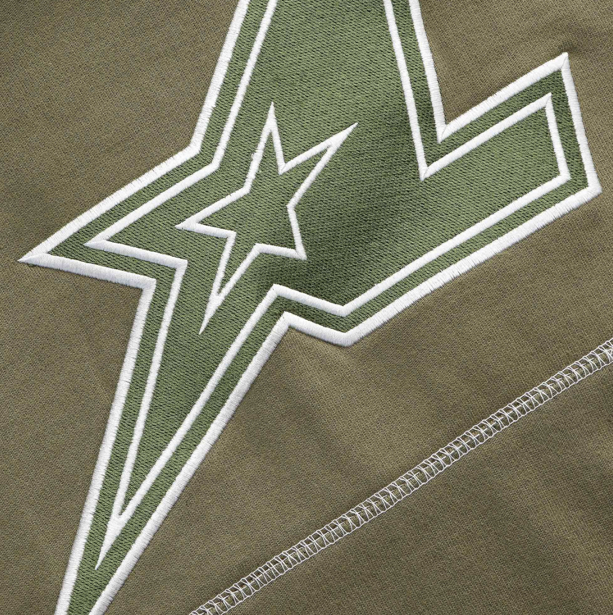 LUKAMACHAIN STARLINE GREEN HOODIE