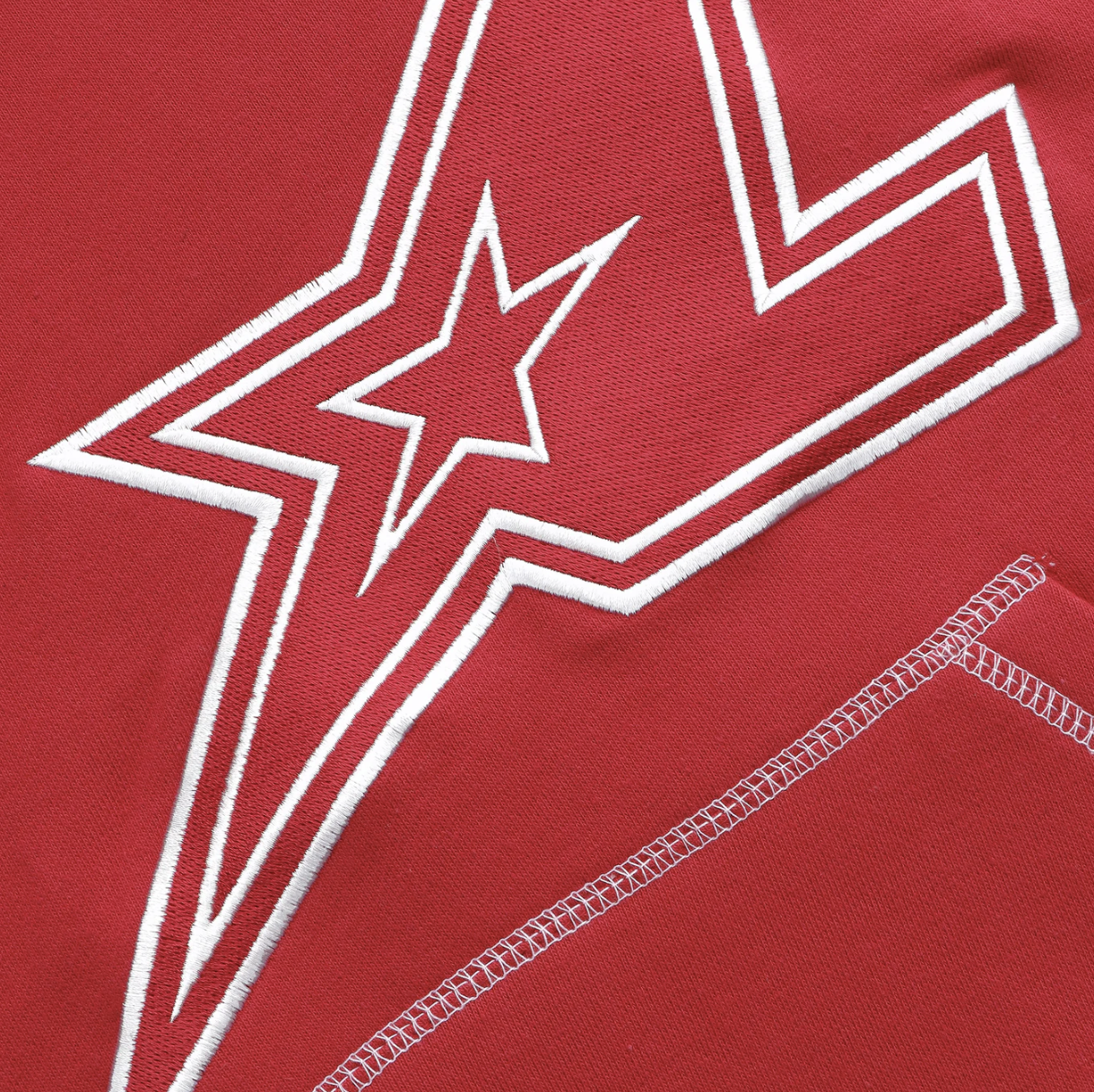 LUKAMACHAIN STARLINE RED HOODIE