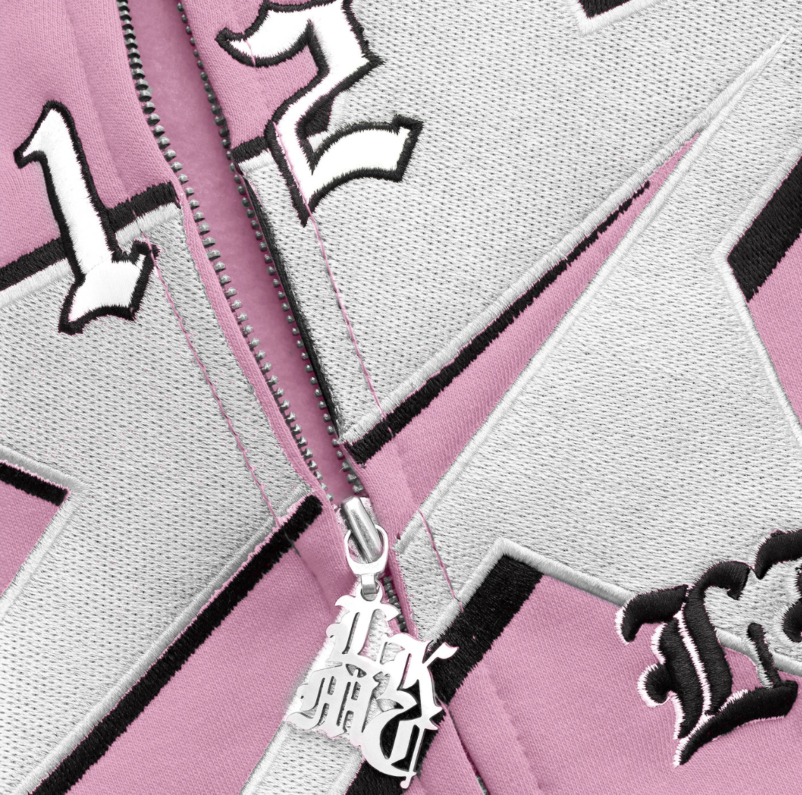 LUKAMACHAIN STARBOY PINK FULL ZIP HOODIE