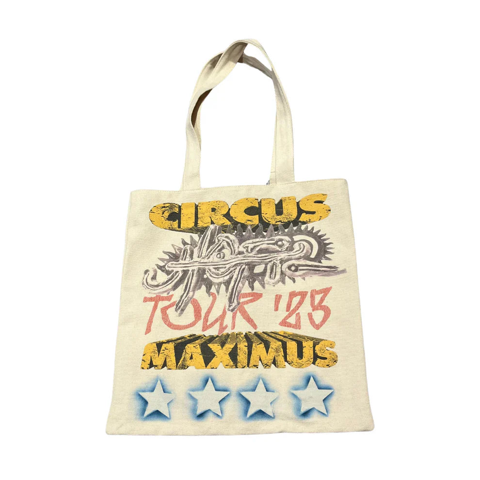 TRAVIS SCOTT UTOPIA CIRCUS MAXIMUS TOUR TOTE WHITE
