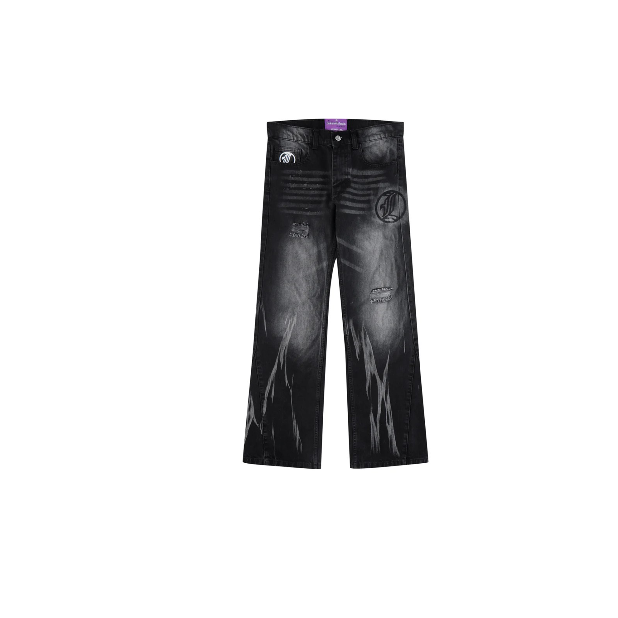 LUKAMACHAIN FLARED JEANS SERIES BLACK