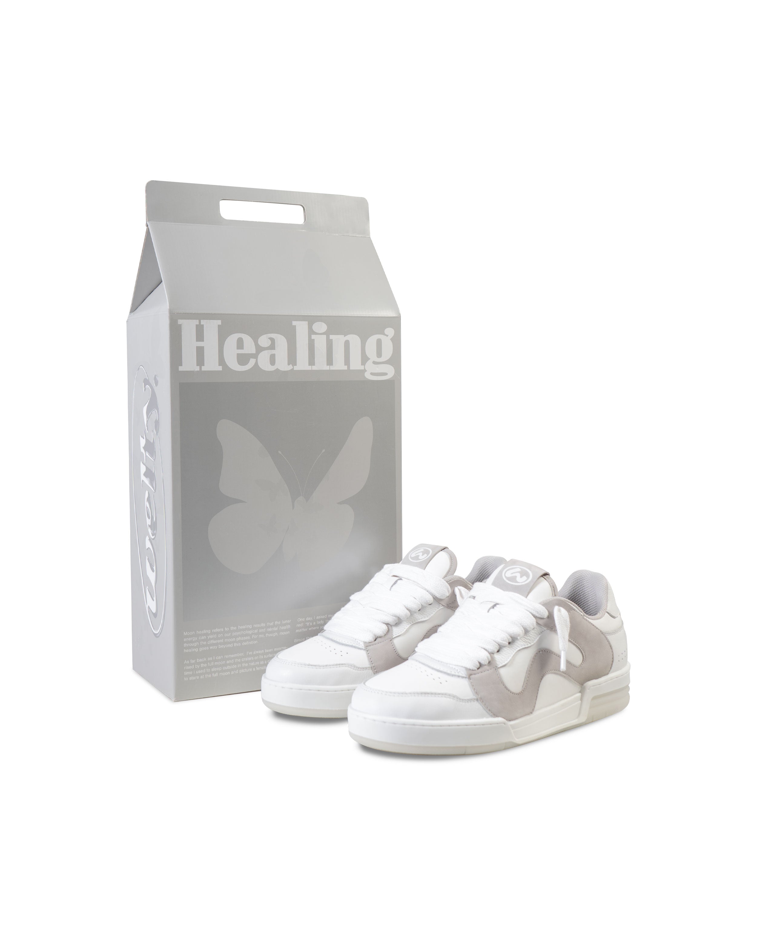 WELTY SUPERMOON ''GRAY & WHITE'' SNEAKERS