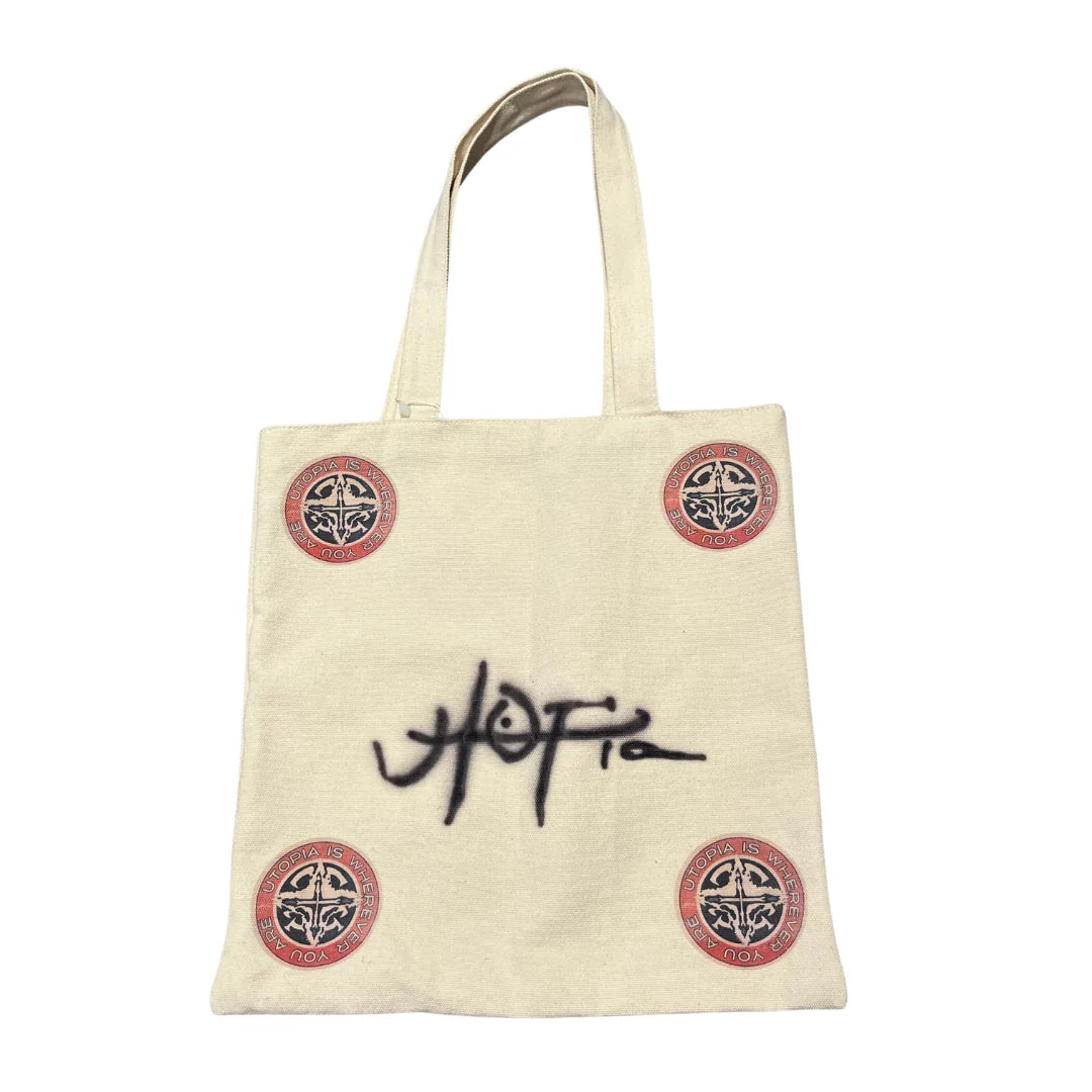 TRAVIS SCOTT UTOPIA CIRCUS MAXIMUS TOUR TOTE WHITE