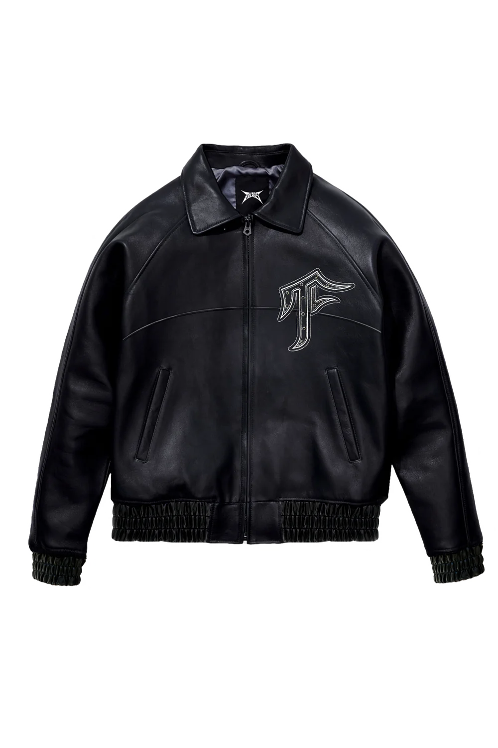 FACES CHANDELIER LEATHER JACKET BLACK MEN
