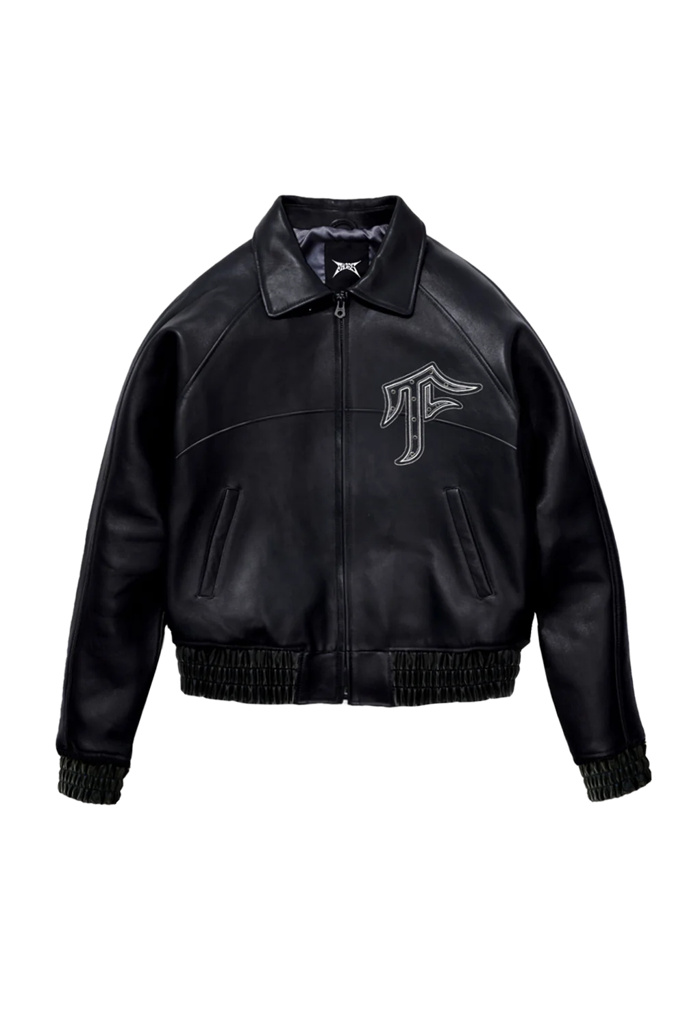 FACES CHANDELIER LEATHER JACKET BLACK WOMEN