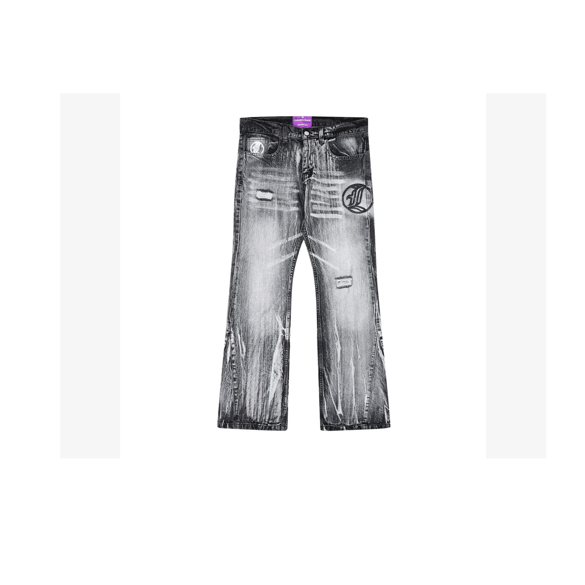 LUKAMACHAIN FLARED JEANS SERIES GREY