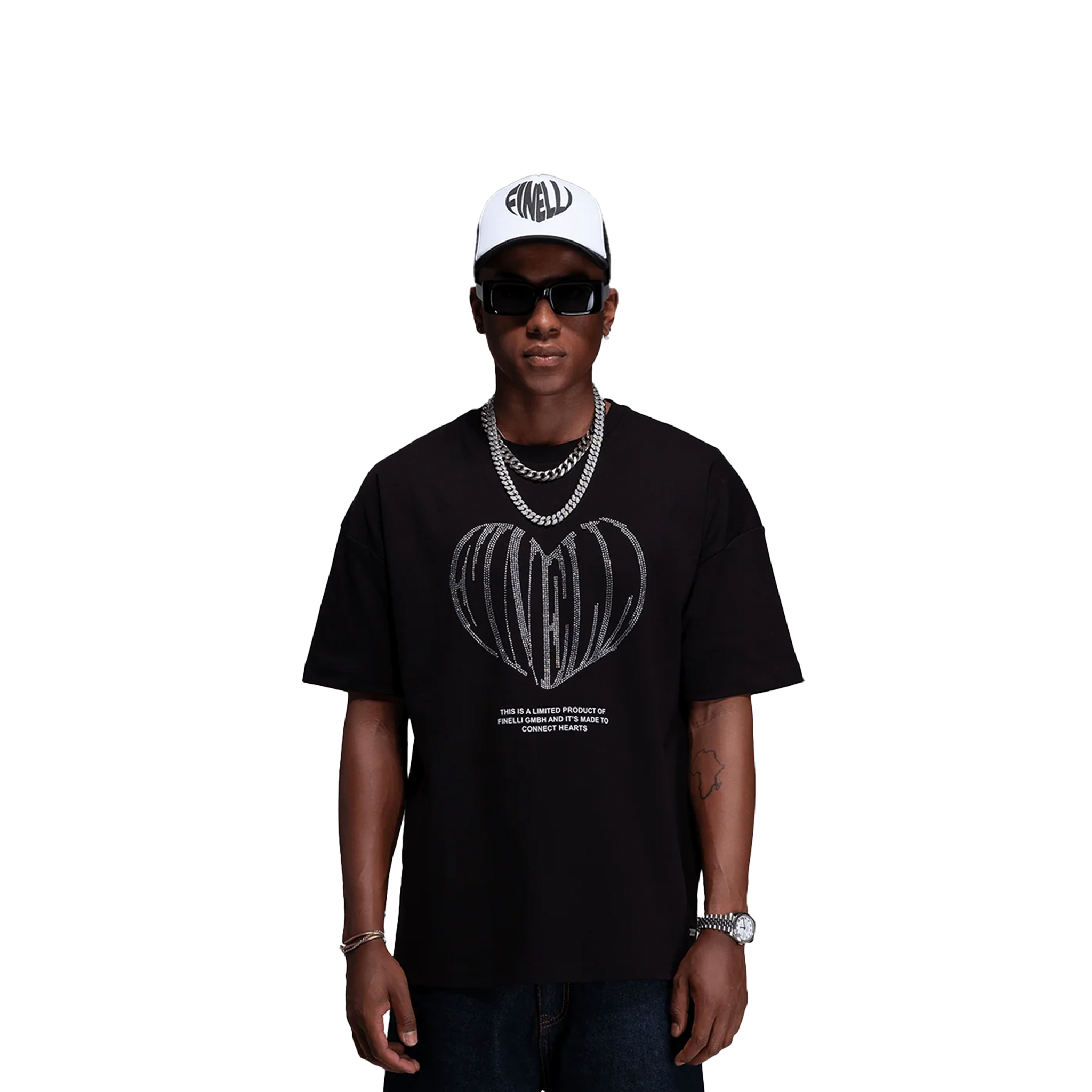 T-SHIRT CŒUR DIAMANT FINELLI