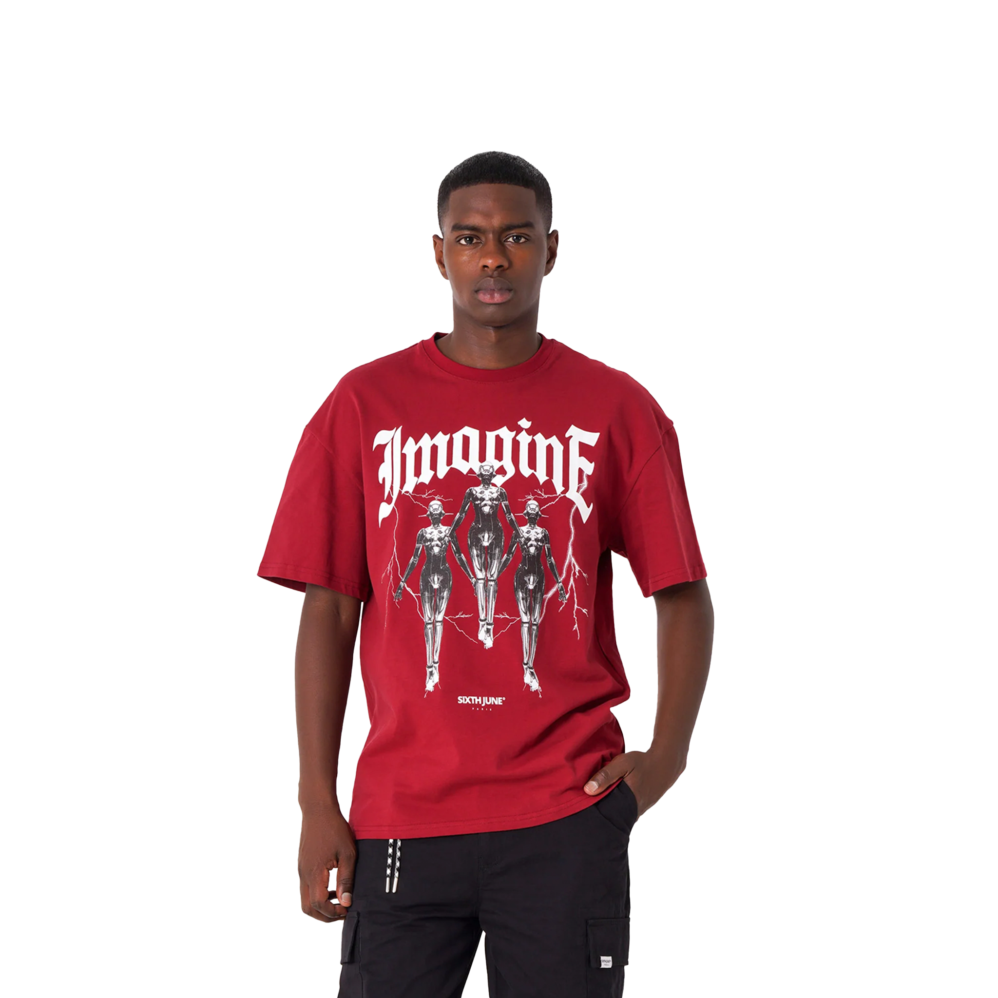 T-SHIRT ROUGE IMAGINE SIXTH JUIN