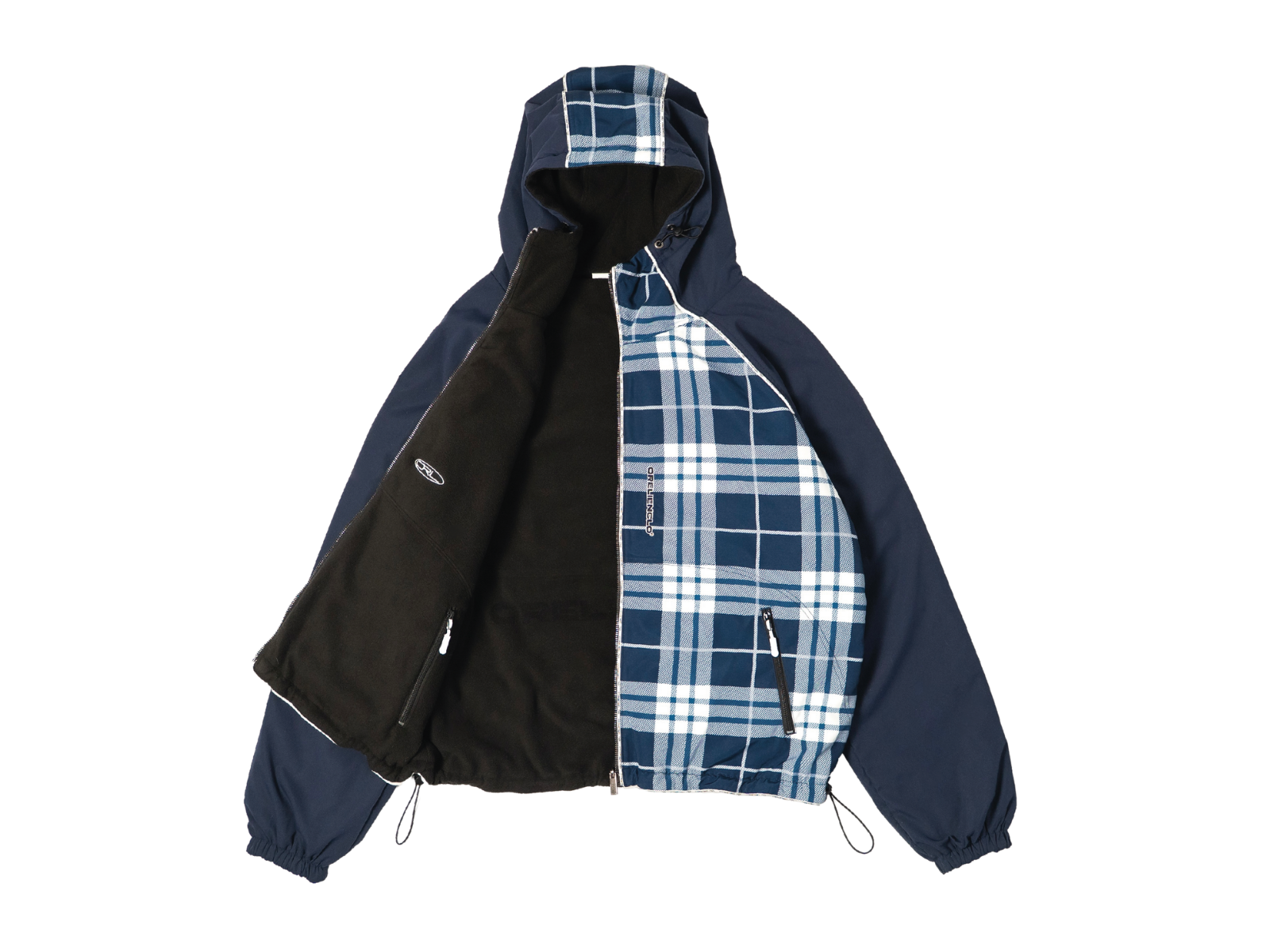ORELIEN REVERSED PLAID/FLEECE JACKET