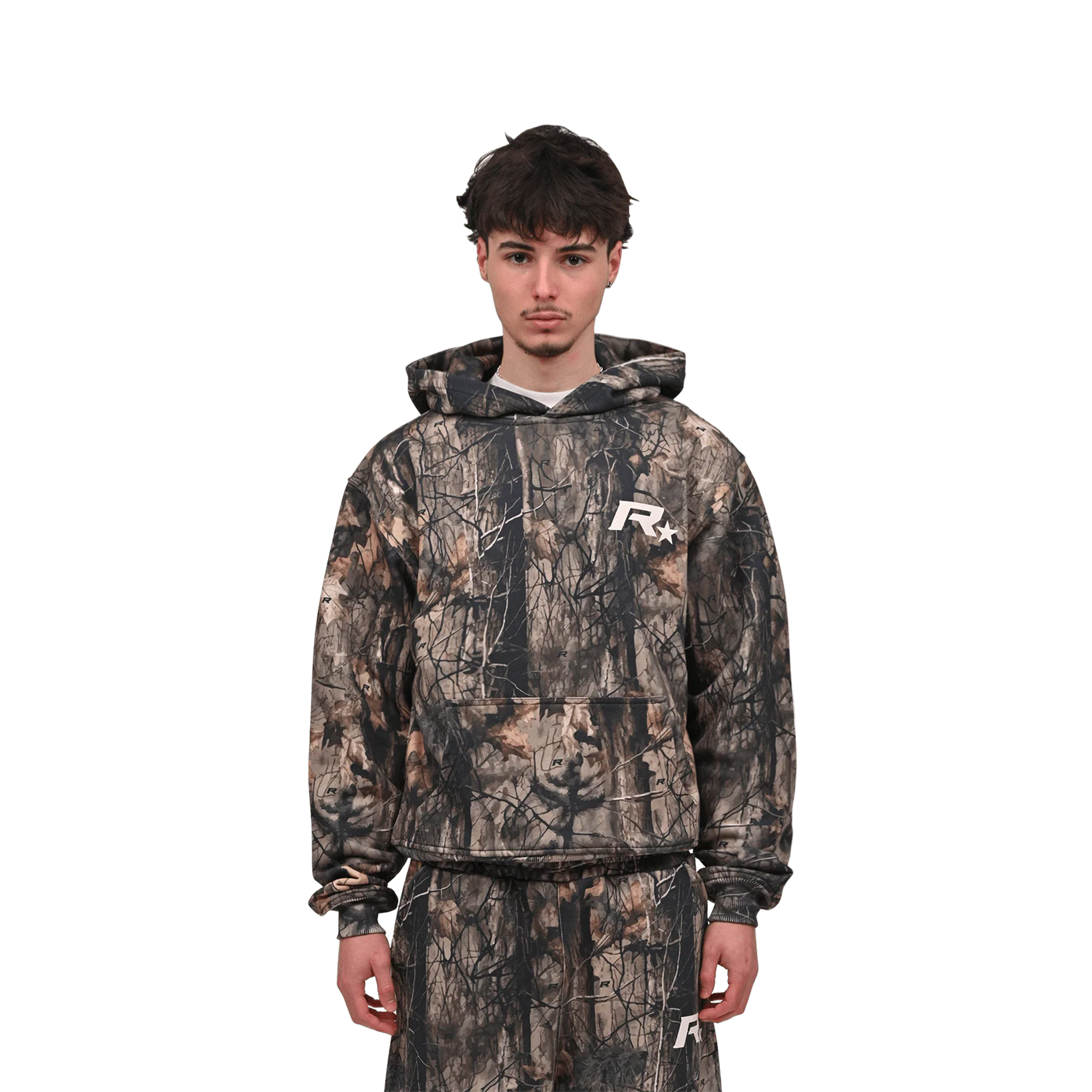 Sweat à capuche camouflage forêt de réputation