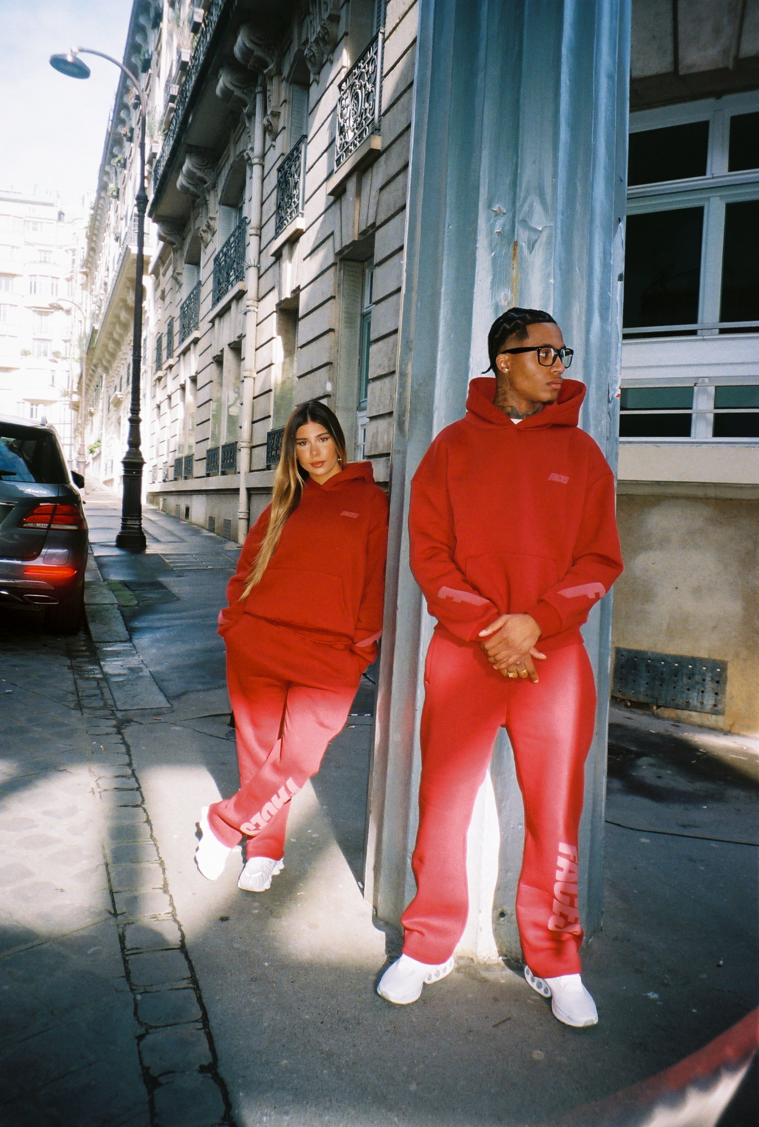 FACES CLOUDED HOODIE BORDEAUX